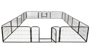 TMS 24 Tall 16 Panels Metal Pet Dog Puppy Cat Exercise Fence