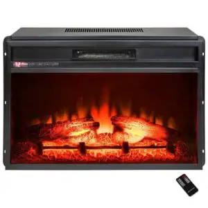 AKDY 23 Black Freestanding Electric Firebox Fireplace Heater Insert W Remote-min