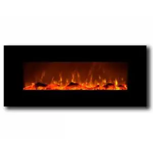 Gibson Living Liberty 50 Inch Electric Wall Mounted Fireplace in Black-min