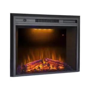 Valuxhome Houselux 36 750W 1500W, Electric Fireplace Insert with Log Speaker, Remote Control, Black-min