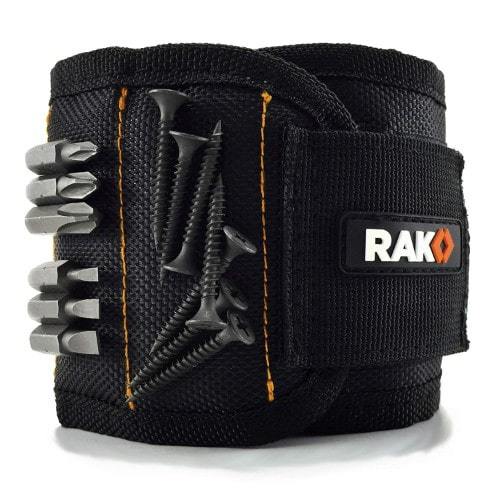 RAK Magnetic Wristband with Strong Magnets for Holding Screws, Nails, Drill Bits