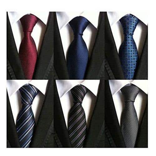 WeiShang Lot 6 PCS Classic Men's Tie Silk Necktie Woven JACQUARD Neck Ties